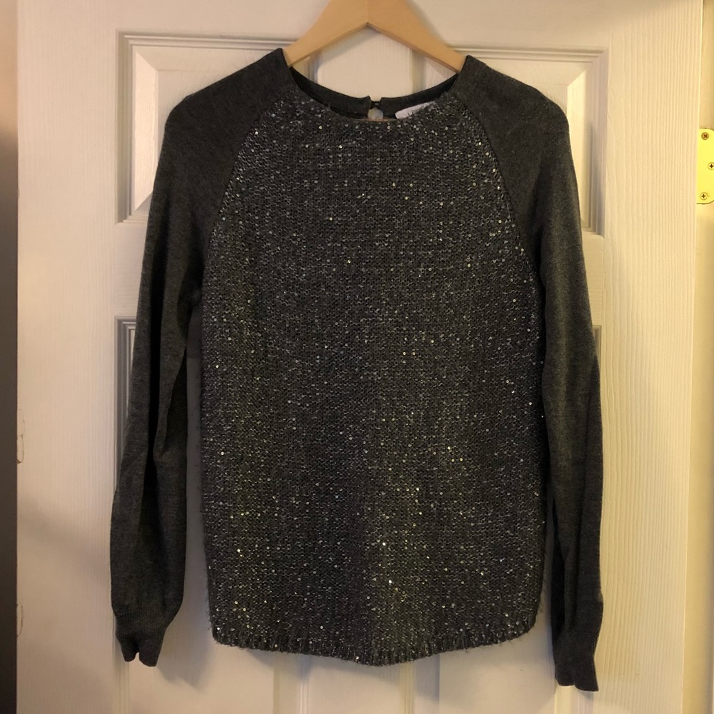 Loft Raglan Sweater w/ Sequined Front - Picture 7 of 8